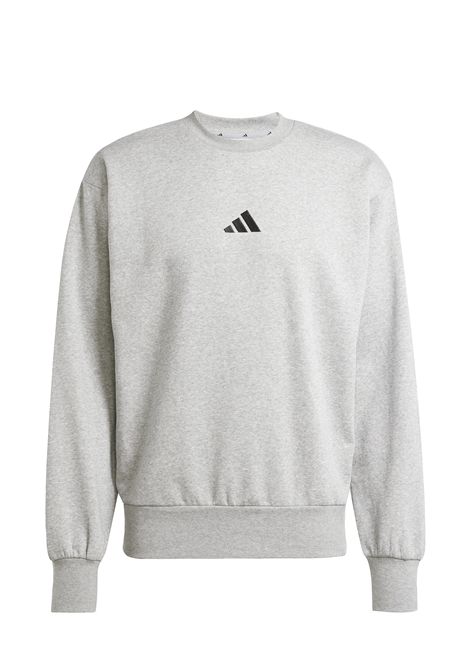 Adidas Essentials Feelcozy Fleece Crewneck Sweatshirt Medium Grey Heather Men ADIDAS CORE | Sweatshirts | JE3790-